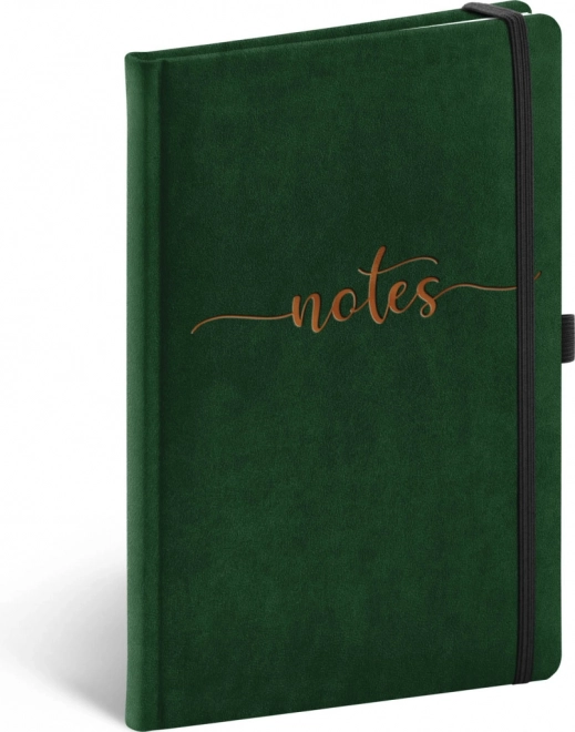 Notique linkovaný notes se sametovou obálkou 13 × 21 cm