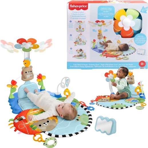 Fisher-Price edukativní senzorická hrací deka 3v1 kopni a roztoč