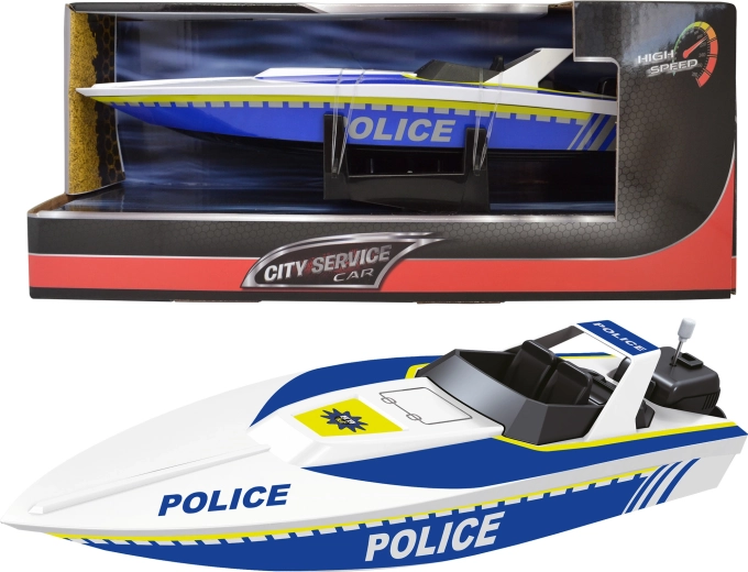 City Service Car policejní rychlý člun na dálkové ovládání 1:14