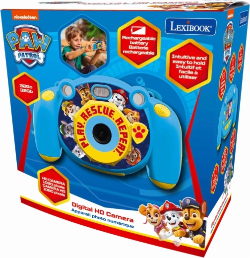 Lexibook dětská HD kamera a fotoaparát Tlapková patrola s SD kartou 32 GB