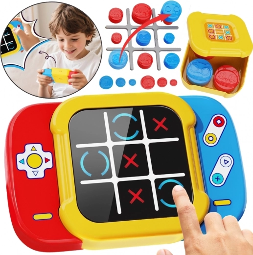 Elektronická hra Piškvorky WOOPIE 2v1 s dotykovým displejem a kolíčky