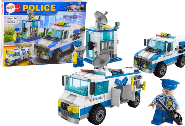 Policajní stavebnice se 271 dílky: policejní auto a budova