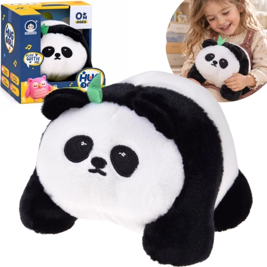 Interaktivní plyšová panda Hop Hop s nahráváním, vibracemi a 30 melodiemi