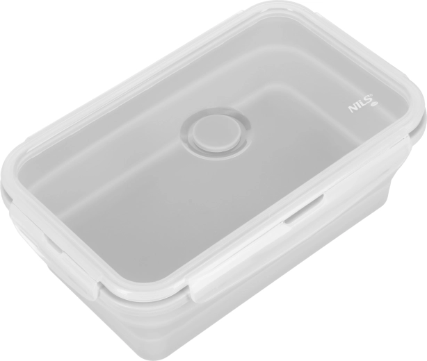 Skládací svačinový box NILS Camp 1200 ml – šedý
