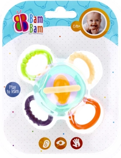 Bam Bam vzdělávací míček s chrastítkem