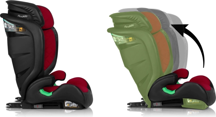 Roste s dítětem: 12 poloh opěrky + 2 úhly sklonu