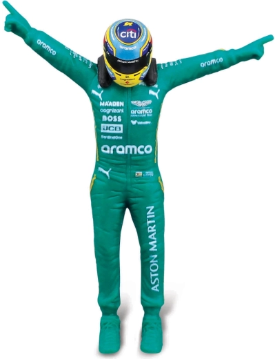 Figurka Fernando Alonso v mistrovské póze