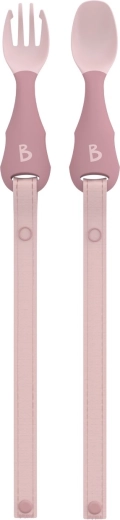 Bibado Handi dětský příbor s klipem blush