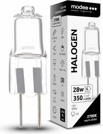 Modee ECO halogenová žárovka G4 28 W, 350 lm, teplá bílá, stmívatelná