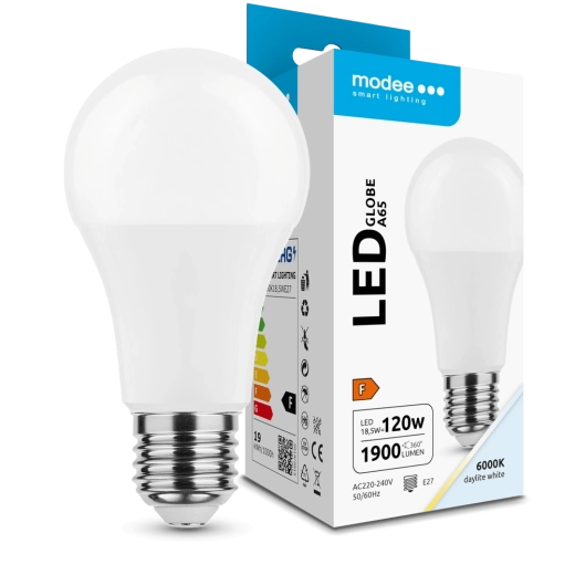 LED žárovka Modee Lighting Globe A65 18,5 W E27 studená bílá 1900 lm