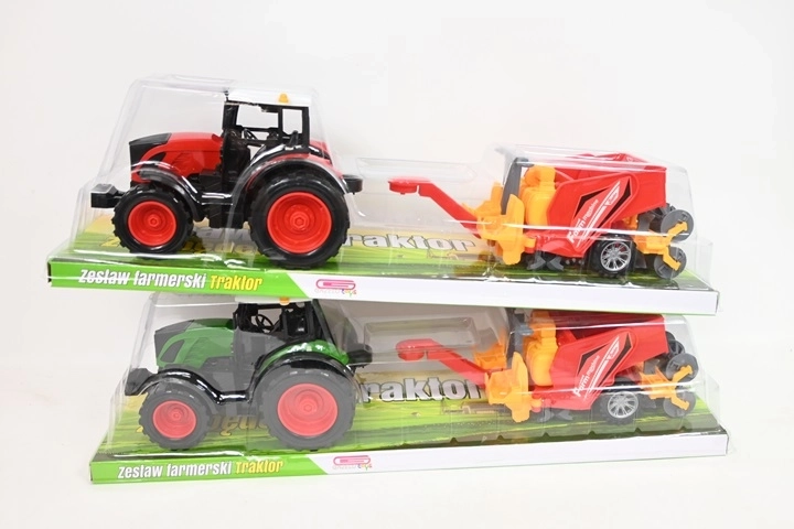 Dětský traktor se zemědělským strojem