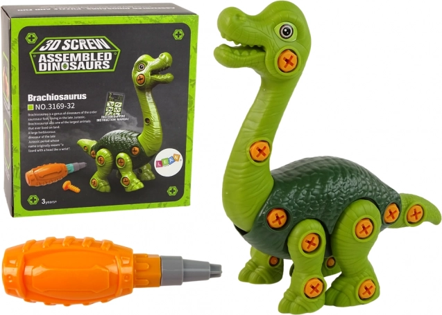 Sestavitelný dinosaurus Brachiosaurus zelený