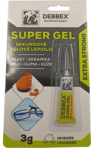 Vteřinové gelové lepidlo DEBBEX Super Gel 3 g