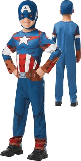 Dětský kostým Marvel Avengers Kapitán Amerika s maskou, 110–116 cm
