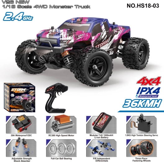 Dálkově ovládané terénní auto STORM 1:18