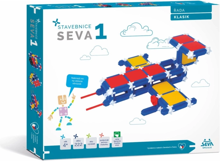 Stavebnice SEVA Klasik 1 – 222 dílků