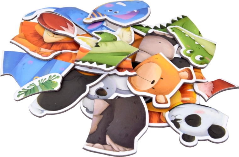 41 magnetických dílků zvířátek