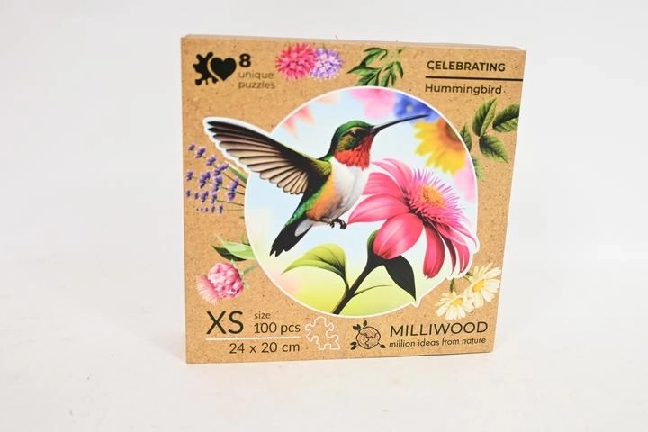 Milliwood dřevěné puzzle Celebrating – kolibřík (100 dílků)