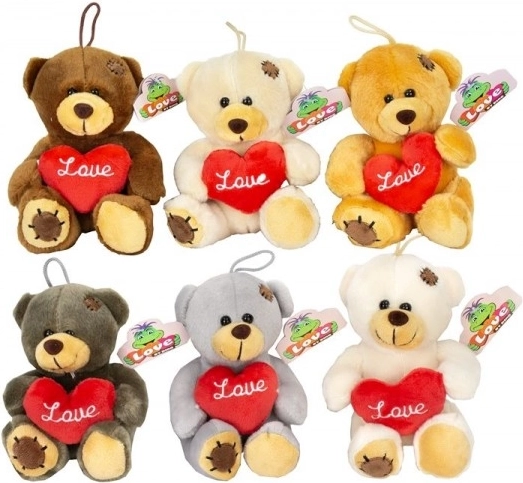 Plyšový medvídek se srdcem Love 14 cm