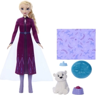 Panenka Elsa Disney Ledové království s ledním medvídkem