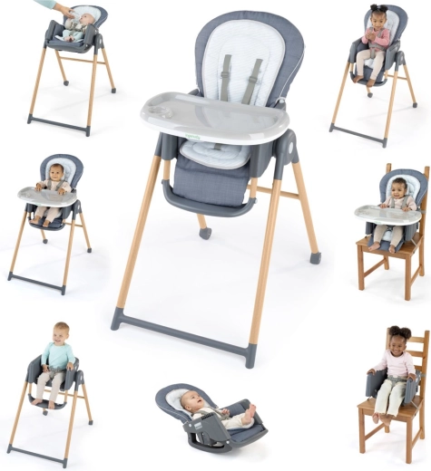 Multifunkční jídelní židle 7v1 Ingenuity Proper Positioner Chambray