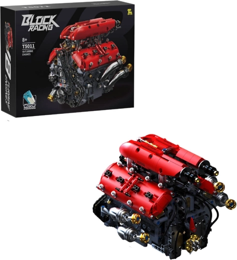 Stavebnice turbínového motoru V8 1370 dílků