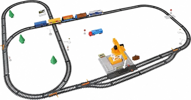 Přes 670 cm tratě, výhybky a bohatá scenerie