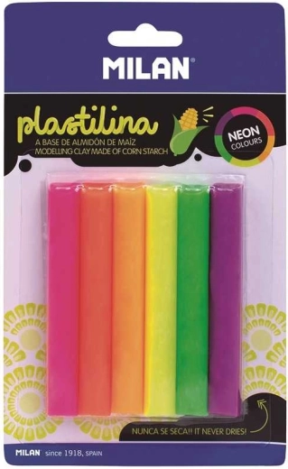 Neonová plastelína 6 ks