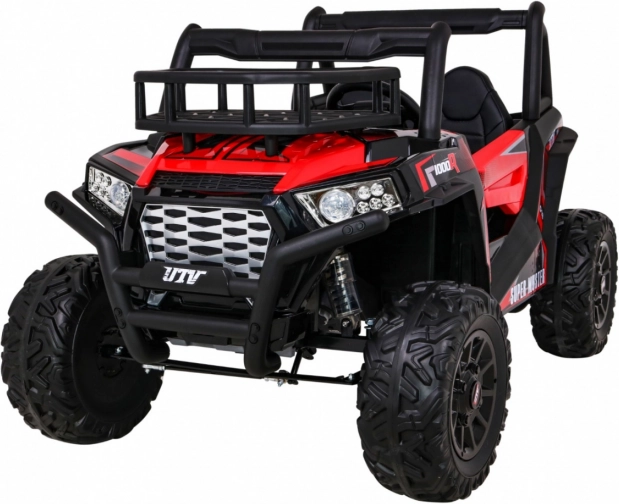 d dětské elektrické buggy UTV 24 V s dálkovým ovládáním, EVA koly a LED osvětlením – červené