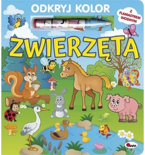 Odkryj barvy: Zvířata – opakovaně použitelná vodní omalovánka