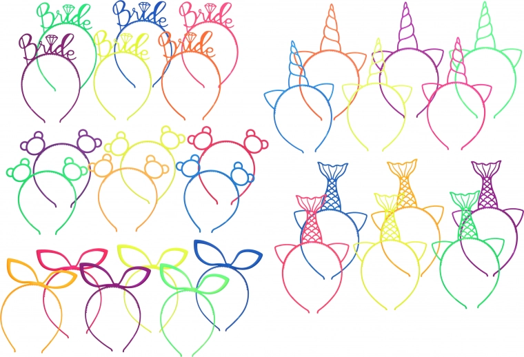 Karnevalová čelenka s ozdobou – mix barev