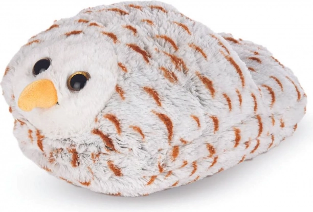 Cozy Noxxiez sněžná sova – hřejivý plyšový pantofel