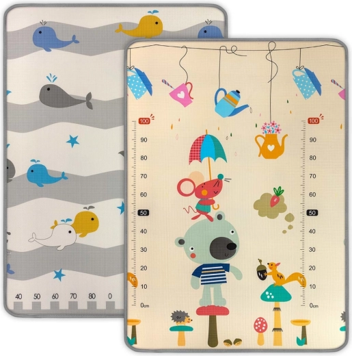 Milly Mally oboustranná rolovací pěnová podložka Kinder Bear and Whales