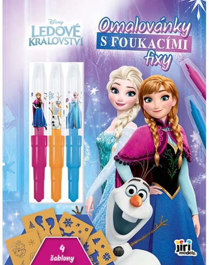 Omalovánky s foukacími fixy Frozen Ledové království