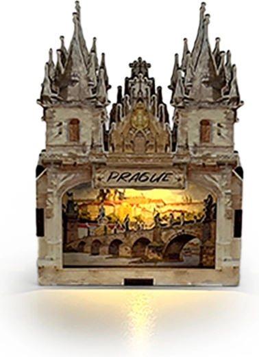 2Kids Toys 3D dřevěná magnetka Praha – Hradčany a Karlův most - 1 kus