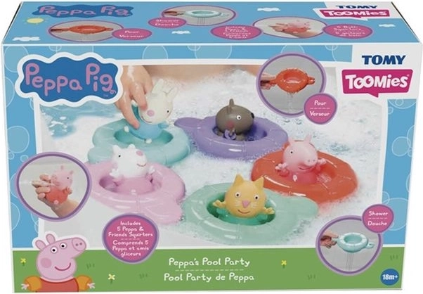 Tomy Peppa Pig koupací hračka s plovoucími kroužky a fontánkou