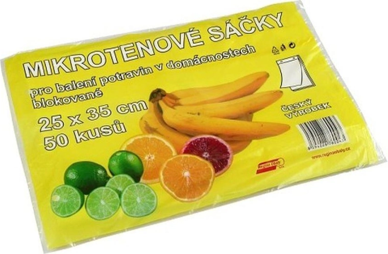 Mikrotenové sáčky 3 l, 25 × 35 cm, 50 ks