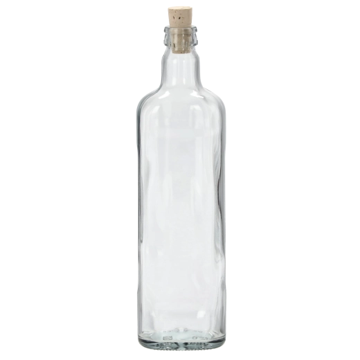 Skleněná láhev Oval 700 ml s přírodním korkem