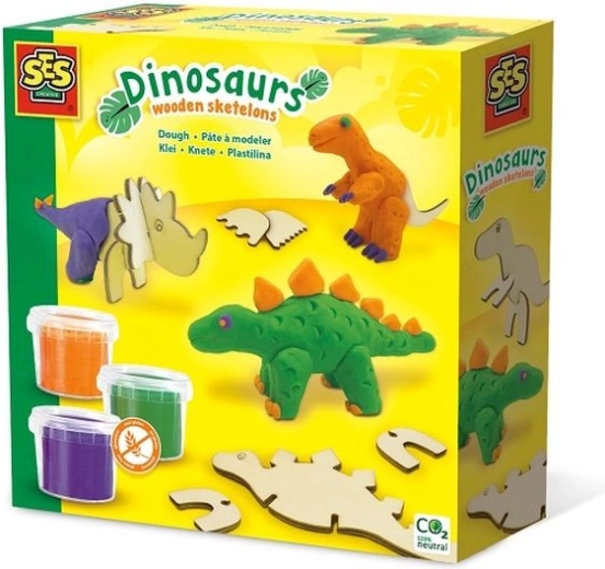 SES Modelovací hmota – dřevění dinosauři