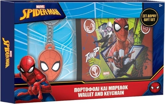 Dětská peněženka s přívěskem na klíče Spider-Man