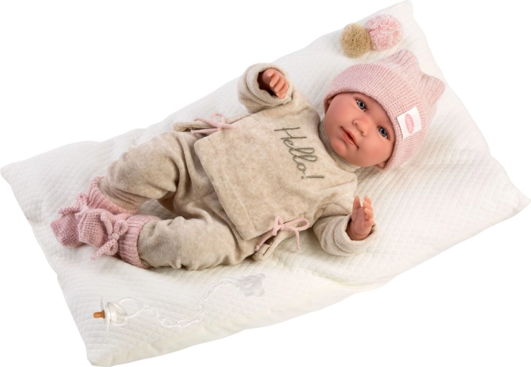 Llorens New Born realistická mluvící panenka miminko 42 cm