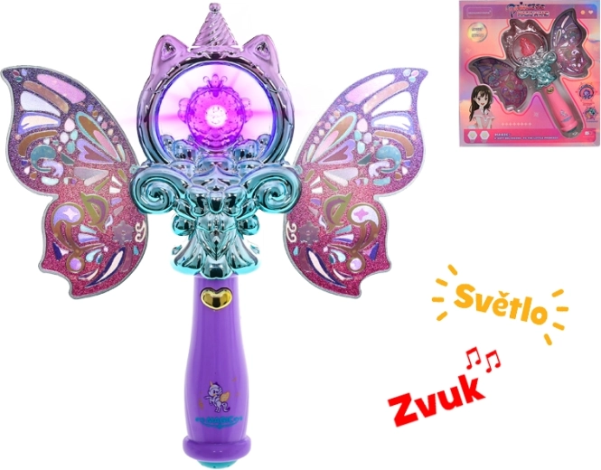 Kouzelná světelná hůlka pro malé víly 21 cm