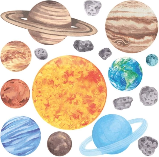 Vzdělávací dekorace se všemi planetami