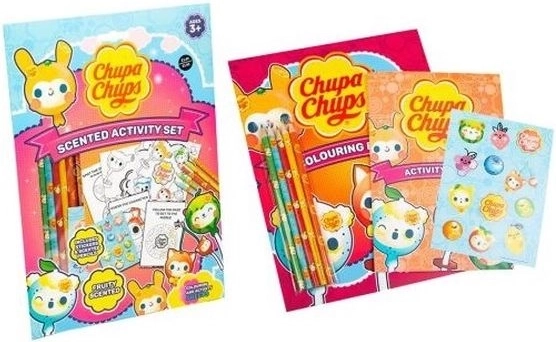 Chupa Chups voňavé omalovánky s nálepkami a pastelkami