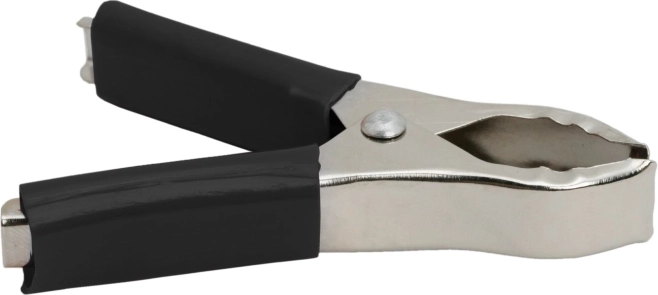 Extra velká krokosvorka s černou PVC izolací 75 mm