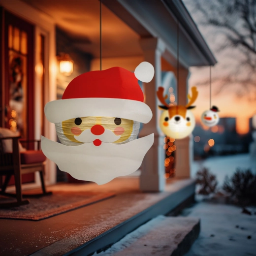 Vánoční papírový lampion Mikuláš 30 cm