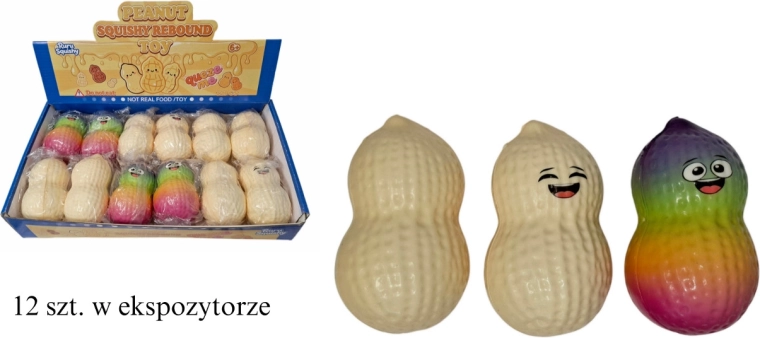 Gniotek Fistaszek mačkací antistresová hračka (squishy)