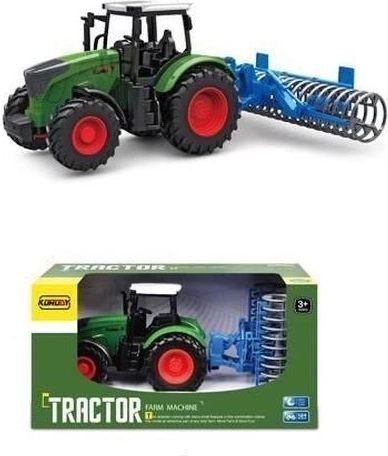 Traktor se zemědělským strojem