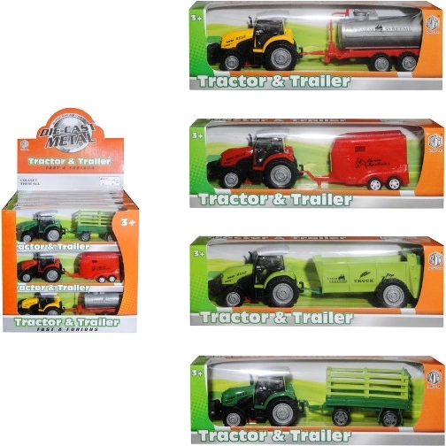 Traktor s přívěsem na setrvační pohon