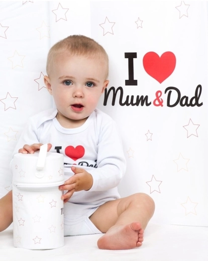 Originální potisk „I Love Mum and Dad“